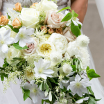 cascading wedding bouquets